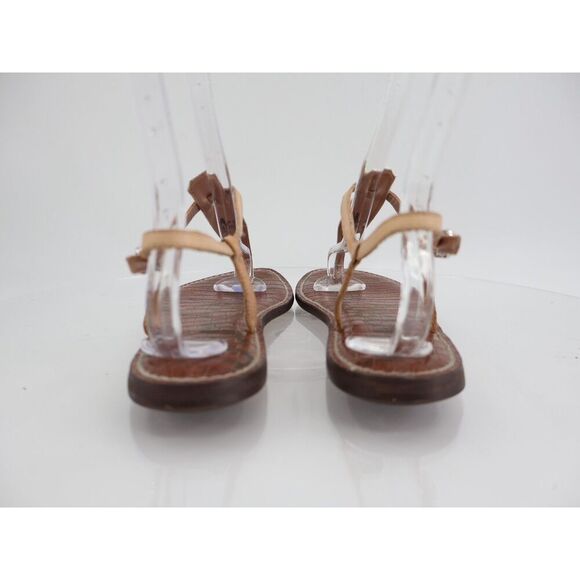 Sam Edelman Women Gigi Sandal Size 9.5 Thong Slingback Silver Snakeskin Leather - Picture 6 of 12